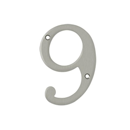 PATIOPLUS 4 in. House Numbers&#44; Satin Nickel - Solid Brass PA134485